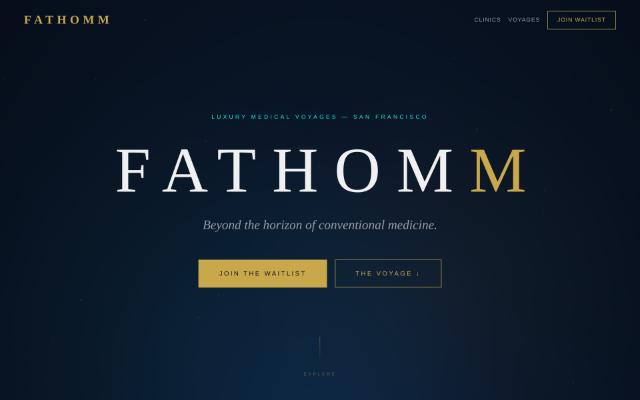 Screenshot of the Fathomm site