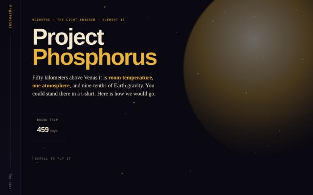 Screenshot of the Phosphorus site