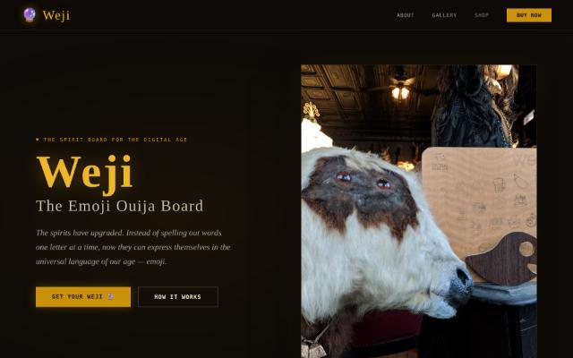 Screenshot of the Weji site